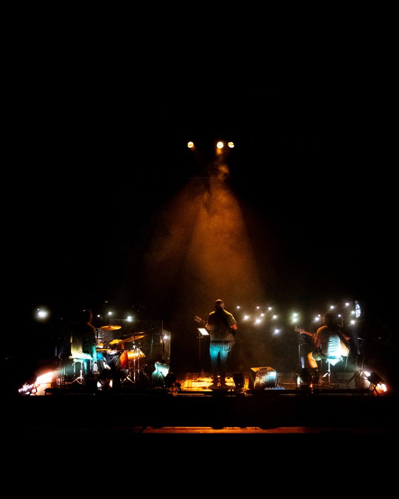 Plano de palco durante o concerto dos PAMA.